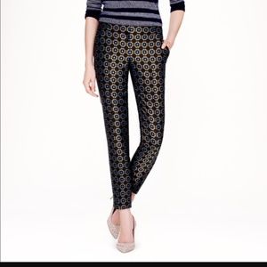 J. Crew Silk Jacquard Capri Pants - Size 00